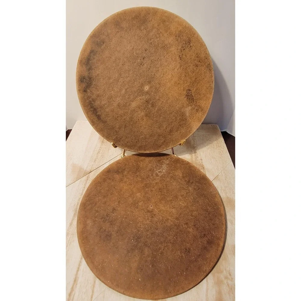 Vintage Jacob Zook PA Dutch Hex Sign Daddy Of 'Em All Folk Art Trivet Set 2